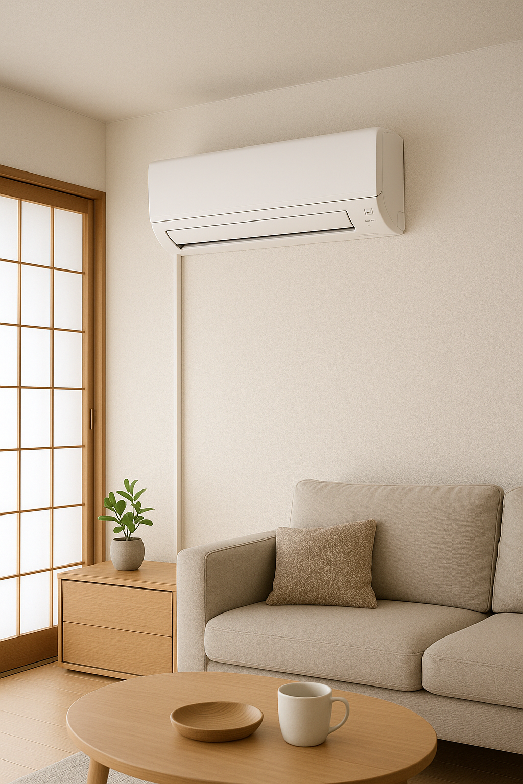 エアコン取り付け工事完成